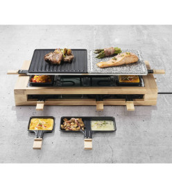 Bestron Gril à raclette ARG300BW 1500 W Bois noir XL