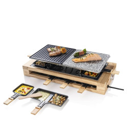 Bestron Gril à raclette ARG300BW 1500 W Bois noir XL