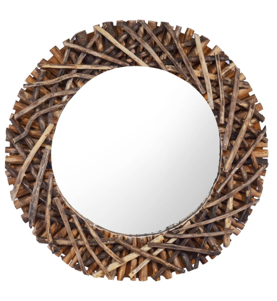 Miroir mural 60 cm Teck Rond