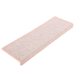 Tapis d'escalier autocollants 15 pcs 65x21x4 cm Rouge