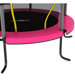 Trampoline avec filet de sécurité Rond 140x160 cm Rose