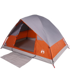 Tente de camping à dôme 2 personnes orange imperméable