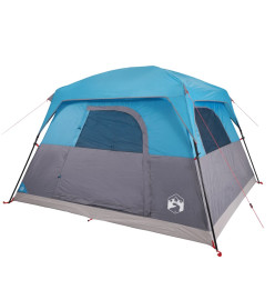 Tente de camping de cabine 4 personnes bleu imperméable