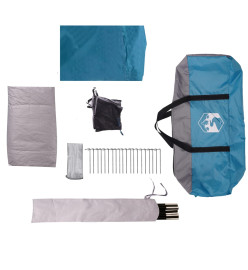 Tente de camping de cabine 4 personnes bleu imperméable