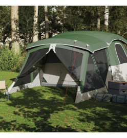 Tente de camping avec porche 4 personnes vert imperméable