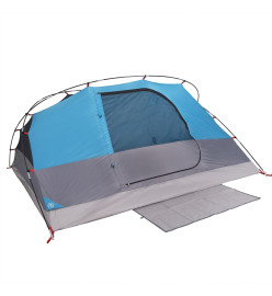 Tente de camping à dôme 4 personnes bleu imperméable