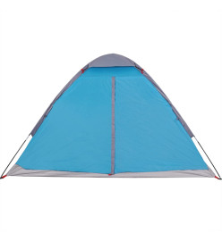 Tente de camping à dôme 4 personnes bleu imperméable