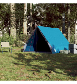 Tente de camping en forme de A 2 personnes bleu imperméable