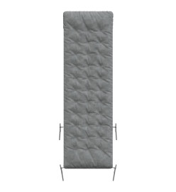 Coussin de chaise longue gris 160x50x10 cm similicuir daim