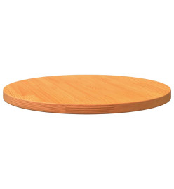 Dessus de table rond cire marron Ø50x2,5 cm bois de pin massif