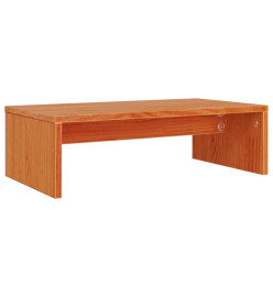 Support de moniteur marron miel 50x27x15 cm bois de pin solide