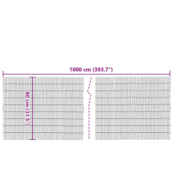 Clôture de jardin 1000x80 cm roseau