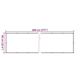 Écran d'intimité de jardin blanc 800x90 cm PVC