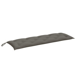 Coussin de banc de jardin gris foncé mélangé 150x50x7 cm tissu