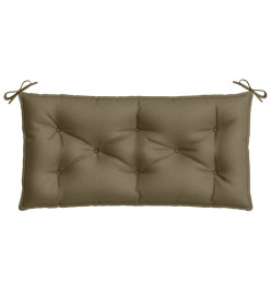 Coussins de banc de jardin lot de 2 taupe mélangé tissu