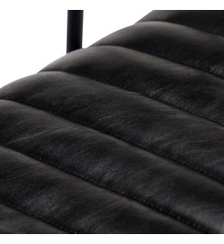 Chaise à bascule Noir Cuir véritable