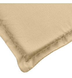 Coussin de banc de jardin beige mélangé 150x50x7 cm tissu