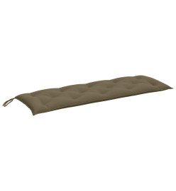 Coussin de banc de jardin taupe mélangé 150x50x7 cm tissu