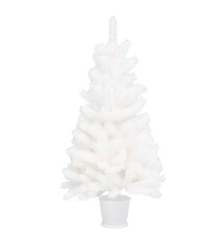 Arbre de Noël artificiel aiguilles réalistes blanc 90 cm