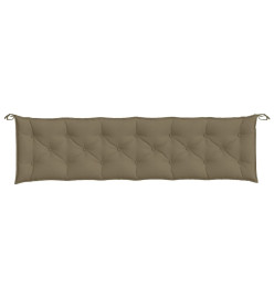 Coussins de banc de jardin lot de 2 taupe mélangé tissu