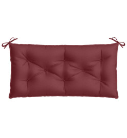 Coussin de banc de jardin rouge bordeaux mélangé tissu