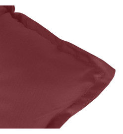 Coussin de banc de jardin rouge bordeaux mélangé tissu