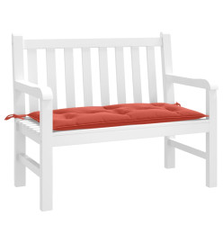 Coussin de banc de jardin rouge mélangé 100x50x7 cm tissu