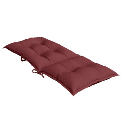 Coussins de chaise dossier haut lot de 4 rouge bordeaux mélangé