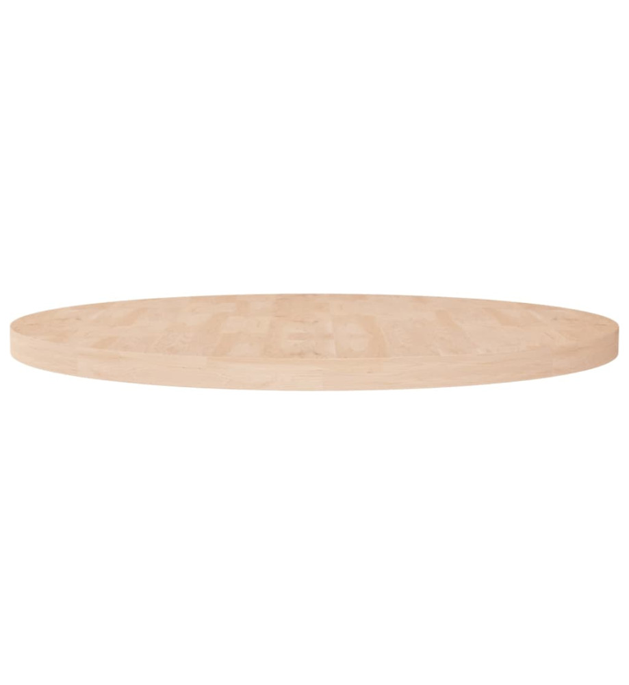 Dessus de table rond Ø90x4 cm Bois de chêne massif non traité