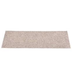 Tapis d'escalier autocollants Rectangulaire 15 pcs 60x25cm Crème