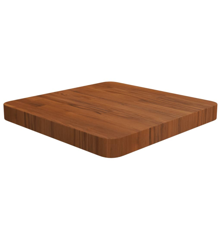 Dessus de table carré Marron foncé 40x40x4 cm Bois chêne traité