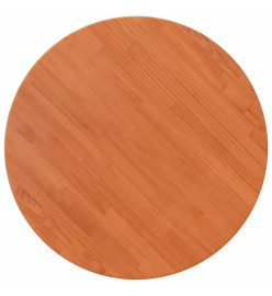 Dessus de table rond cire marron Ø80x2,5 cm bois de pin massif