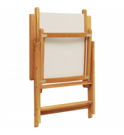 Chaises inclinables de jardin lot de 8 tissu et bois massif