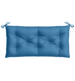 Coussins de banc de jardin lot de 2 bleu mélangé tissu