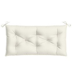 Coussin de banc de jardin crème mélangé 100x50x7 cm tissu