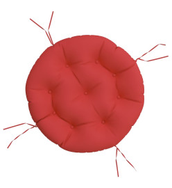 Coussin rond rouge Ø 60 x11 cm tissu oxford