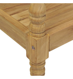 Banc Batavia avec coussin taupe 120 cm Bois de teck massif