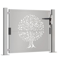 Portail de jardin 105x105 cm acier corten conception de l'arbre