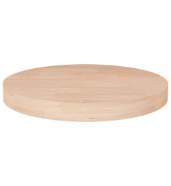 Dessus de table rond Ø40x4 cm Bois de chêne massif non traité