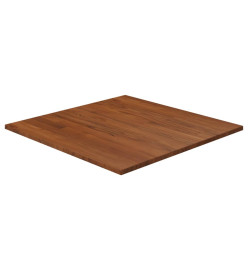 Dessus de table carré Marron foncé60x60x1,5cm Bois chêne traité