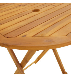Ensemble de bistro 3 pcs blanc crème tissu et bois massif