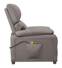 Fauteuil électrique de massage Taupe Tissu