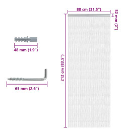 Moustiquaire de porte à chaîne 80x212 cm aluminium