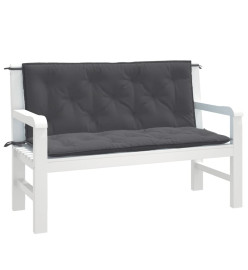 Coussins de banc de jardin lot de 2 anthracite mélangé tissu