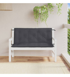 Coussins de banc de jardin lot de 2 anthracite mélangé tissu