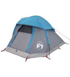 Tente de camping à dôme 1 personne bleu imperméable