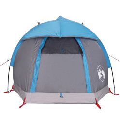 Tente de camping à dôme 1 personne bleu imperméable