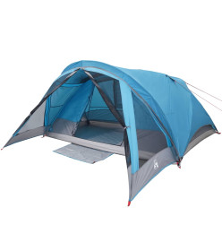 Tente de camping de cabine 4 personnes bleu imperméable