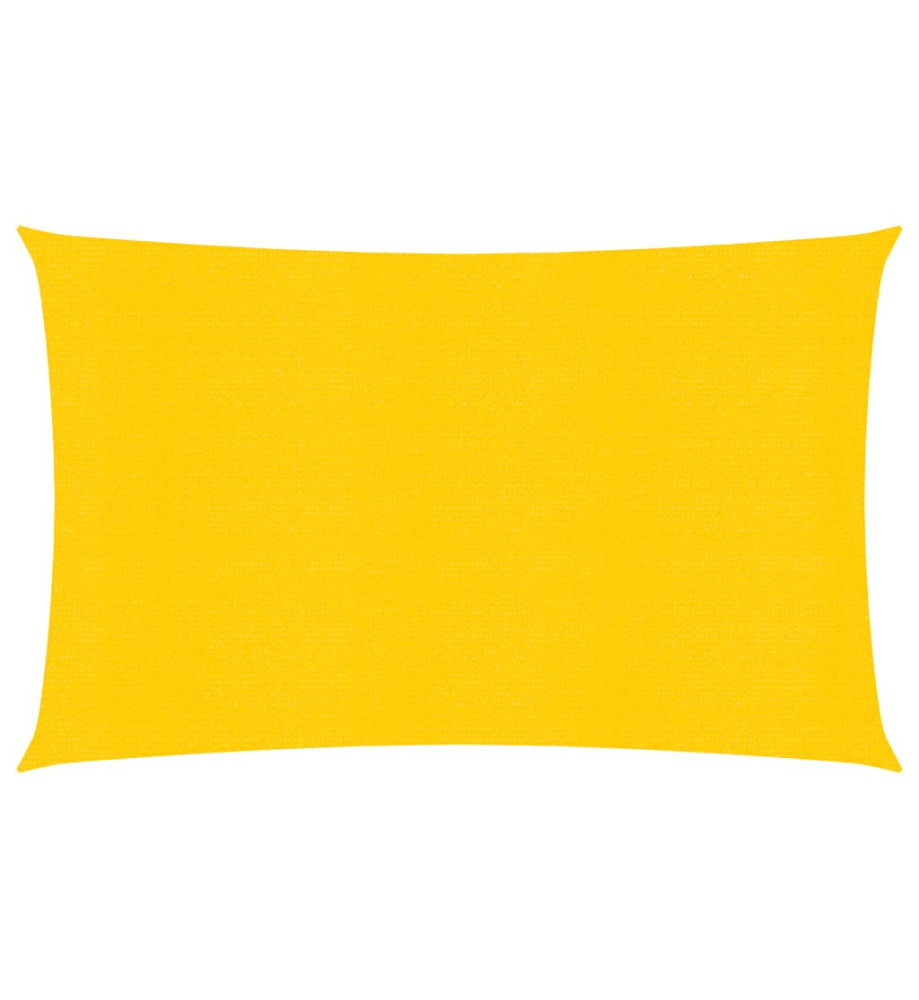 Voile d'ombrage 160 g/m² rectangulaire jaune 6x8 m PEHD Voile d'ombrage 160 g/m² rectangulaire jaune 6x8 m PEHD