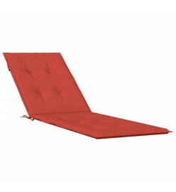 Coussin de chaise longue rouge mélangé (75+105)x50x3 cm tissu